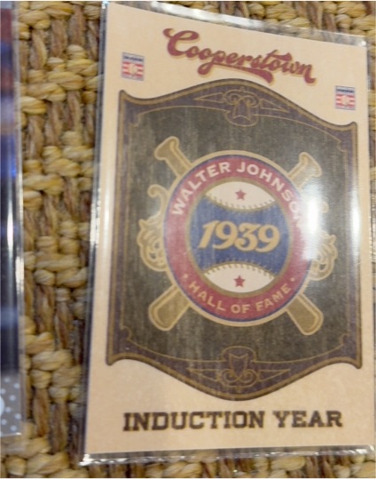 2012 Panini Cooperstown Hall of Fame Classes Induction Year Walter Johnson — front