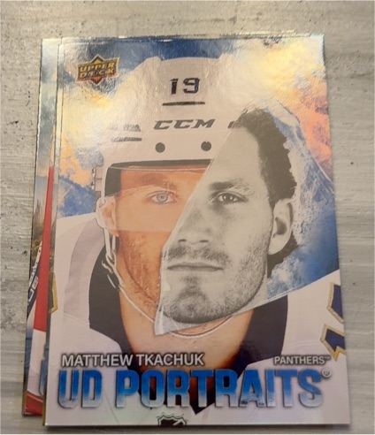 2025-26 Upper Deck Series 1 #P-3 Matthew Tkachuk UD Portraits Florida Panthers — front