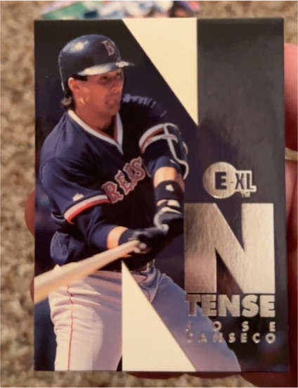 1996 Fleer/Skybox E-Motion XL N-Tense #3 Jose Canseco — front