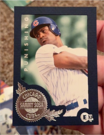 1996 Fleer E-XL #160 Sammy Sosa — front