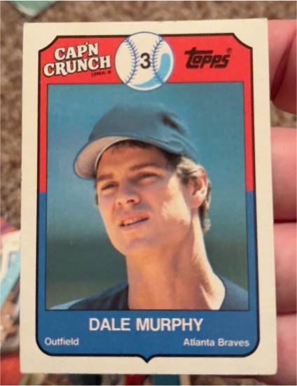 1989 Topps Cap'n Crunch #11 Dale Murphy — front