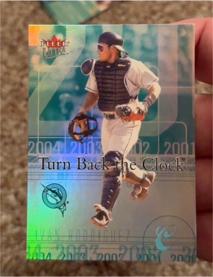 2004 Fleer Ultra Turn Back the Clock Ivan Rodriguez — front