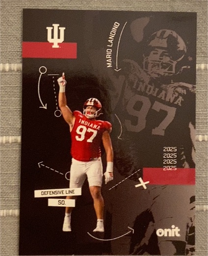 2025 Onit Indiana Hoosiers #SIL-5 Mario Landino — front