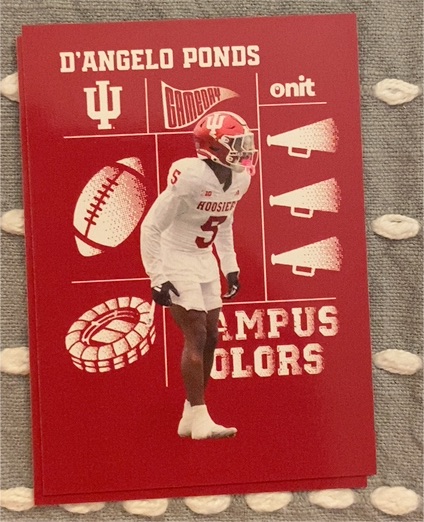 2025 Onit Indiana Hoosiers - D'Angelo Ponds #CC-3 Campus Colors — front