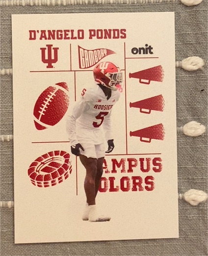 2025 Onit Indiana Hoosiers #CC-3 D'Angelo Ponds Campus Colors — front