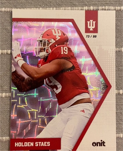 2025 Onit Indiana Hoosiers #P-7 Holden Staes — front