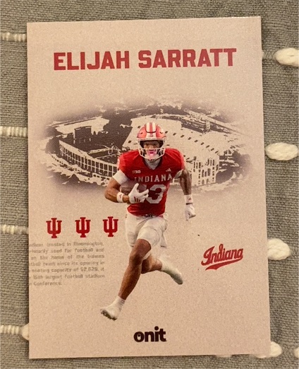 2025 Onit Elijah Sarratt Indiana Hoosiers — front