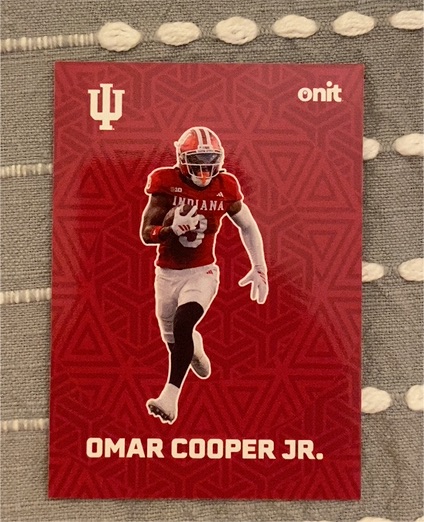 2025 Onit Omar Cooper Jr. Indiana Hoosiers Football Fusion Card — front