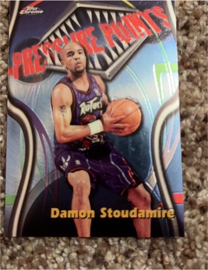 1997-98 Topps Chrome Season's Best Pressure Points #5 Damon Stoudamire — front