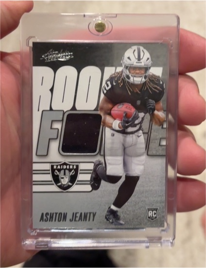 2025 Panini Absolute #RF-AJY Ashton Jeanty Rookie Force Las Vegas Raiders — front
