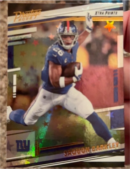 2022 Panini Prestige Xtra Points Astral #217 Saquon Barkley — front