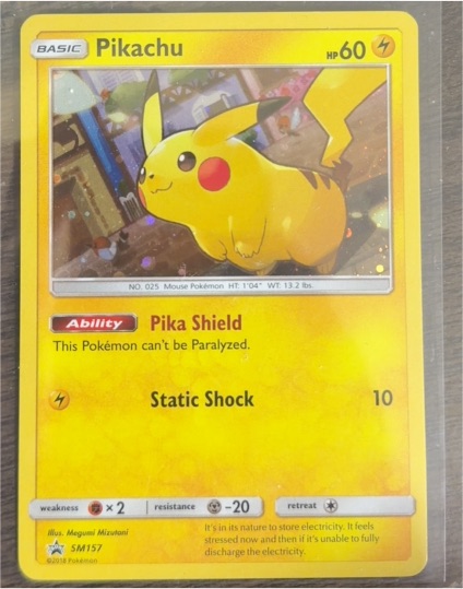 2017 Pokemon SM Black Star Promo #SM157 Pikachu — front
