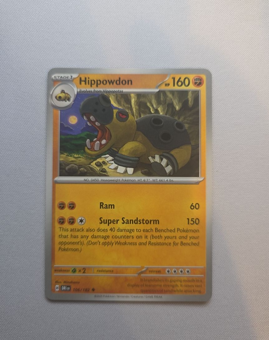 2025 Pokémon SV10: Destined Rivals #106 Hippowdon — front