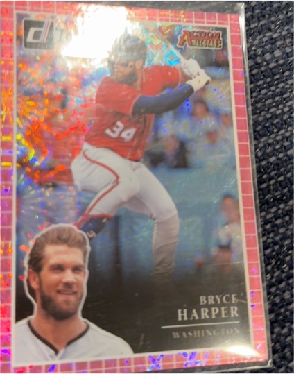 2019 Donruss Action All-Stars Pink Firework #8 Bryce Harper — front