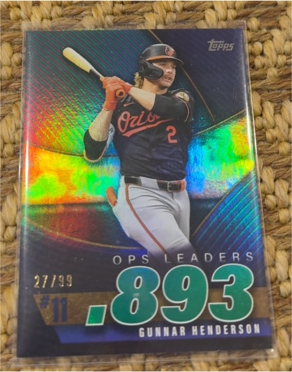 2025 Topps Series 2 #OPS-11 Gunnar Henderson OPS Leaders — front