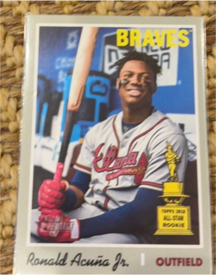 2019 Topps Heritage #500 Ronald Acuña Jr. — front