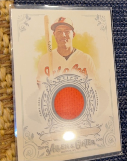 2018 Topps Allen & Ginter Relic Orioles Jersey — front
