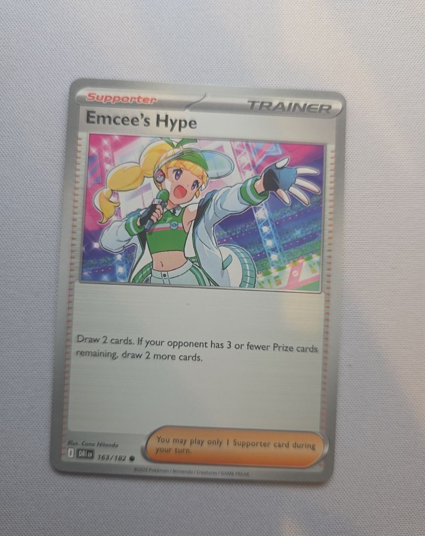 2025 Pokémon SV10: Destined Rivals #163 Emcee's Hype — front
