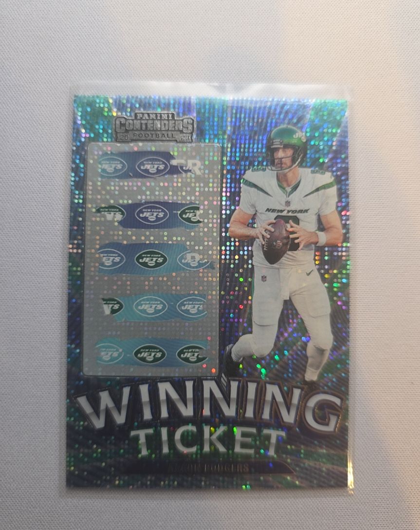 2023 Panini Contenders #1 Aaron Rodgers Winning Ticket — front
