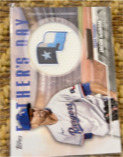 2023 Topps #FD-JD Jacob deGrom Father's Day Commemorative Team Patches — front