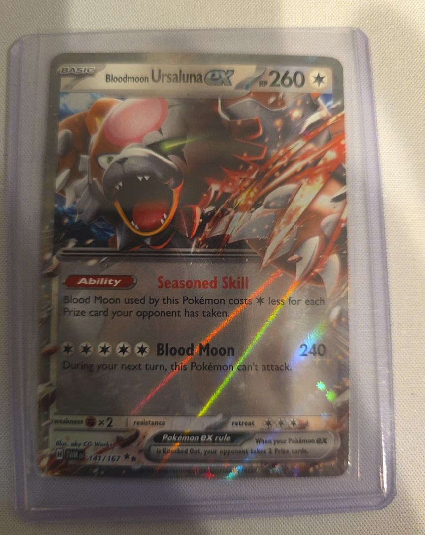 2024 Pokémon TCG Twilight Masquerade #141 Bloodmoon Ursaluna ex — front