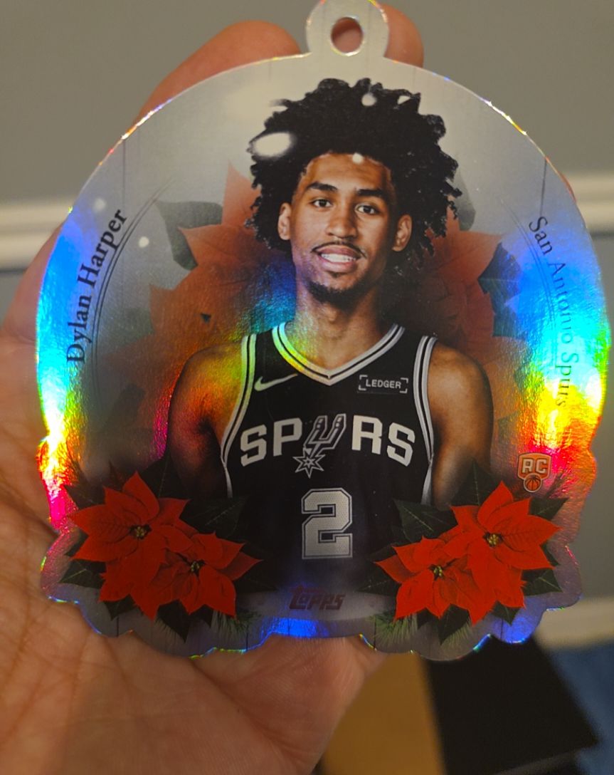2025-26 Topps Holiday #DCO-DH Dylan Harper Rookie Oversized Die-Cut Ornament — front