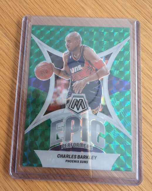 2023-24 Panini Mosaic #11 Charles Barkley Epic Performers Green Prizm — front
