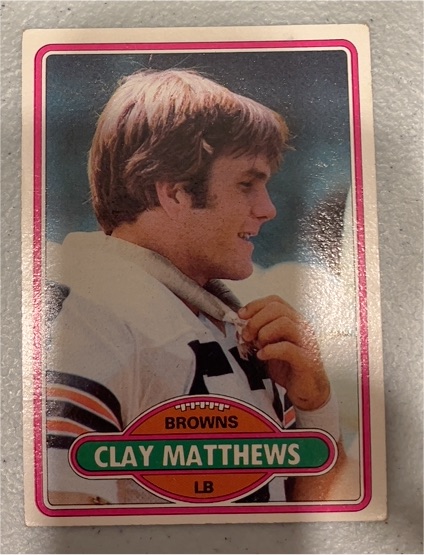 1980 Topps #418 Clay Matthews — front