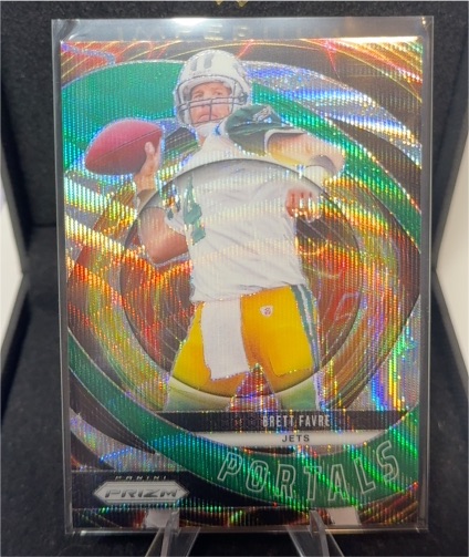 2024 Panini Prizm #2 Brett Favre Portals Green Wave Prizm — front