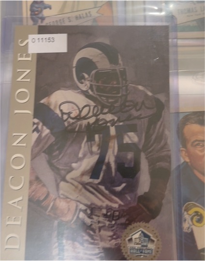 1998 Hall of Fame Platinum Signature Series Deacon Jones — front