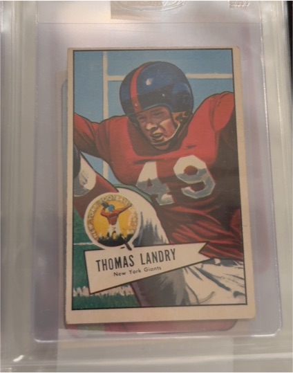 1952 Bowman #142 Thomas Landry — front