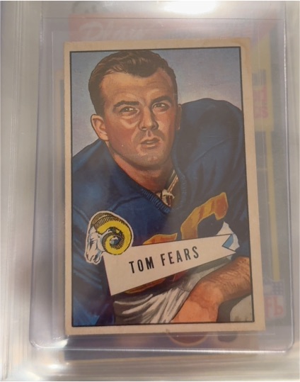 1952 Bowman #13 Tom Fears — front