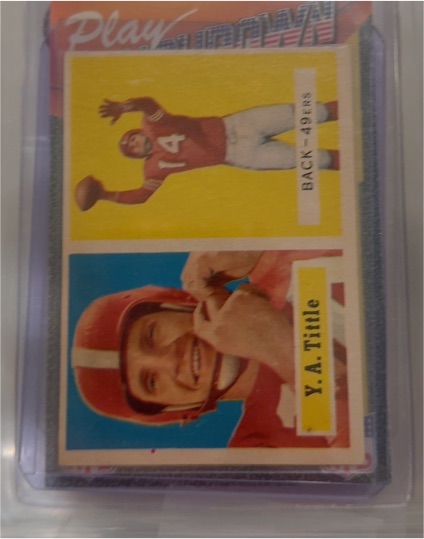 1957 Topps #30 Y.A. Tittle — front