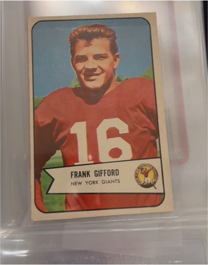 1954 Bowman #55 Frank Gifford — front