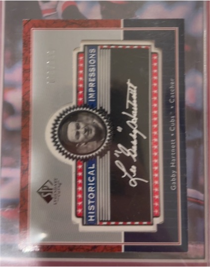 2003 SP Legendary Cuts Historical Impressions #L-GH Gabby Hartnett - Cubs - Chicago — front