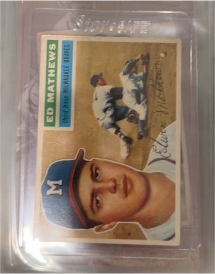 1956 Topps #107 Ed Mathews — front