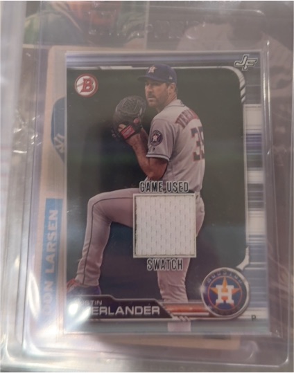 2022 Bowman Jersey Fusion Justin Verlander — front