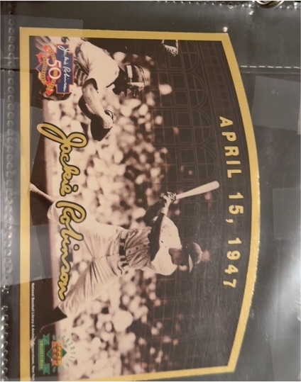 1997 Upper Deck Authenticated Collectibles Jumbo Card Jackie Robinson — front