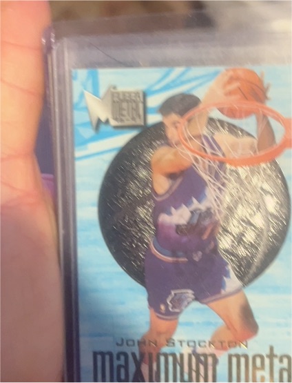 1997 Fleer Metal #M-1 John Stockton — front