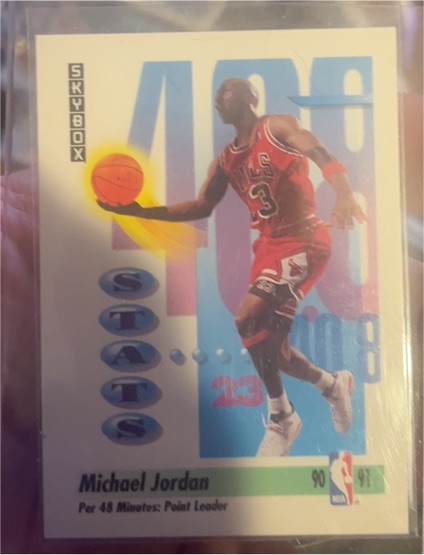 1991 Skybox #307 Michael Jordan Stats Insert — front