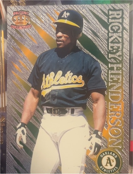 1996 Pacific Prism #P-125 Rickey Henderson — front