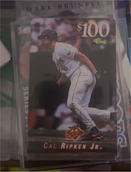 1996 Classic $100 Cal Ripken Jr. Phone Card — front