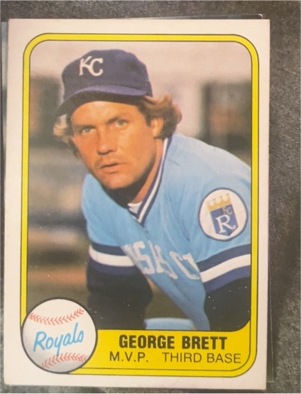 1981 Fleer #28a George Brett M.V.P. Third Base — front
