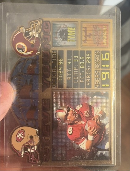 1997 Pacific Invincible Moments in Time #16 Steve Young — front