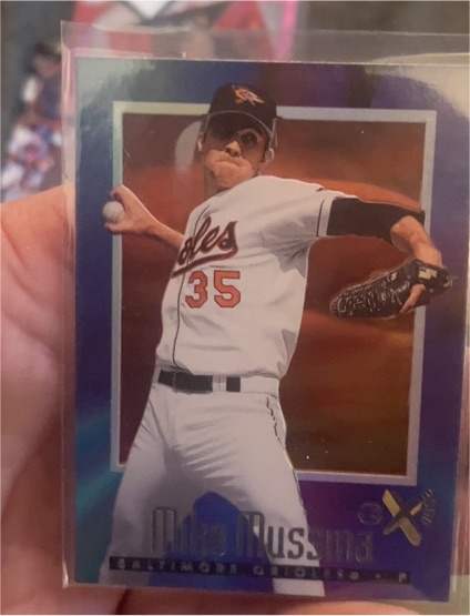 1997 SkyBox E-X2000 #6 Mike Mussina — front
