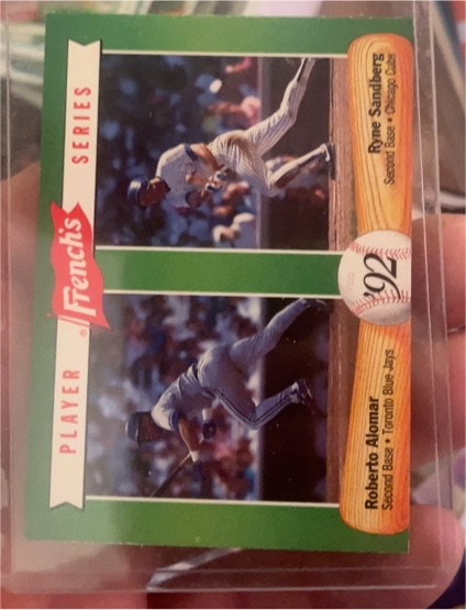 1992 French's #12 Ryne Sandberg / Roberto Alomar — front
