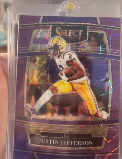 2022 Panini Select Draft Picks #49 Justin Jefferson LSU Tigers — front
