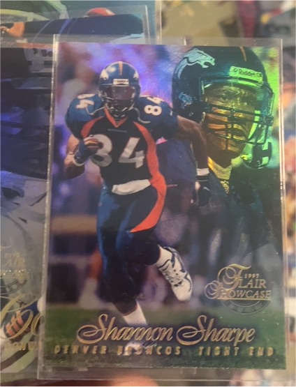 1997 Flair Showcase #84 Shannon Sharpe — front