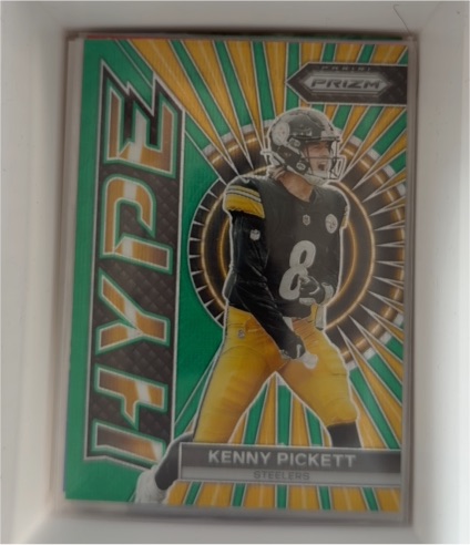 2023 Panini Prizm #H-5 Kenny Pickett Hype Green Wave — front