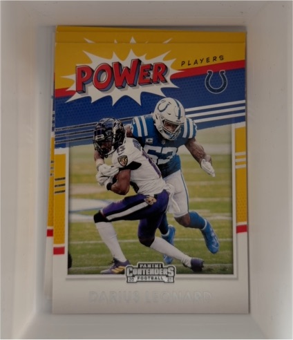 2021 Panini Contenders #PP-DLE Darius Leonard Power Players — front